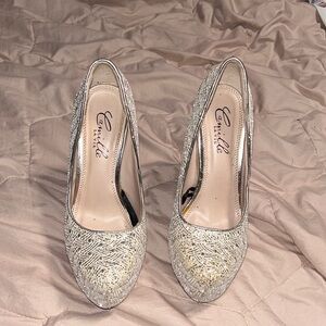 Sparkly platform heels